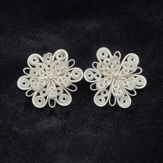 Filigraantehnikas kõrvarõngad "Hõbeõied"